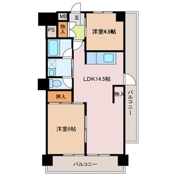 近鉄四日市駅 徒歩9分 7階の物件間取画像